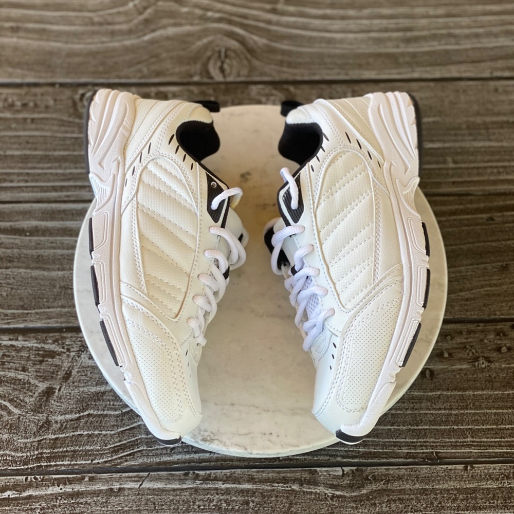 Men's White Active Workout Athletic Sneakers - Picture 3 of 5